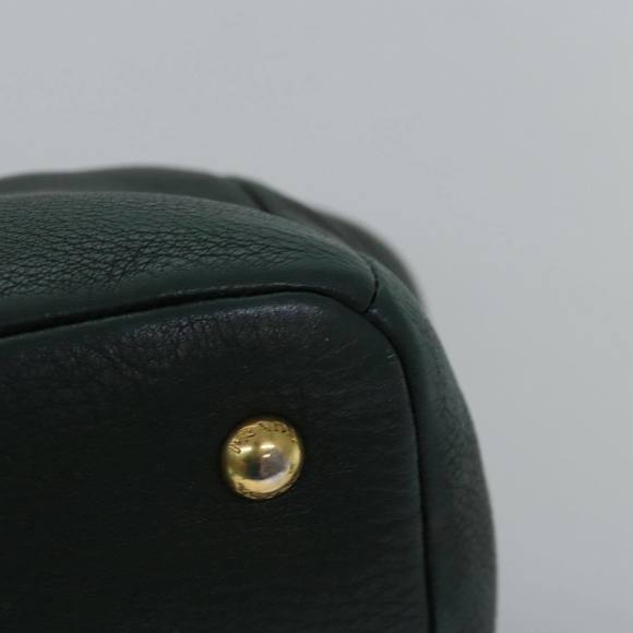 PRADA Tote Bag Leather 2way Khaki Auth bs15124 - Picture 13 of 16